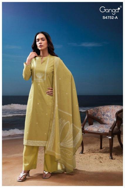 Ganga faira 4752 synthetic dress material wholesale